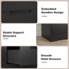 Black Wood 6-Drawer Modern Chest with Embedded Handles – Stylish Organizer for Bedroom, Living Room, Nursery and Hallway - 4 of 4