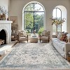 Itopfox Vintage Boho Washable Rug for Living Room, Office, Dining Room, Kids Room and Farmhouse, Durable Low Pile Non-Slip Area Rug - 3 of 4