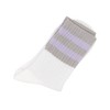 Anna-Kaci Women’s 3-Pack Mid Crew Cotton Socks with Striped Cuffs Ribbed Knit Casual and Easy Matching - 4 of 4