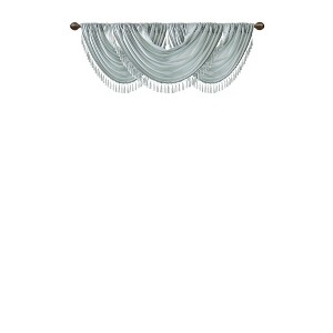 Gracie Mills Aurelius Faux Silk Sheen Waterfall Embellished Valance - 1 of 4