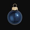 Northlight Pearl Finish Glass Christmas Ball Ornaments - 2.75" (70mm) - Midnight Blue - 12ct - 3 of 4