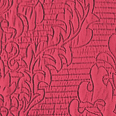 Blue Damask Textured Full Bedspread Set with Scalloped Edges