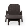 3D Wicker-Like Plastic Patio Chaise Lounge with Cushion, Weather-Resistant, Patio Recliner, Ergonomic Outdoor Accent Chairs -Christopher Knight Home - 4 of 4