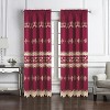 RT Designer Collection Alice Macrame Luxurious Decorative Rod Pocket Curtain Panel 54" x 84" Burg - 2 of 4