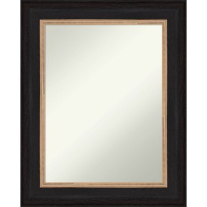 25" x 31" Non-Beveled Vogue Black Wall Mirror - Amanti Art: Modern Rectangle Vanity, Includes Mounting Hardware - 1 of 4