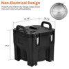 Food Insulated Bucket 20L with Directional Casters, Spoon Included, Base Support, Durable Stainless Steel Lining - 3 of 4