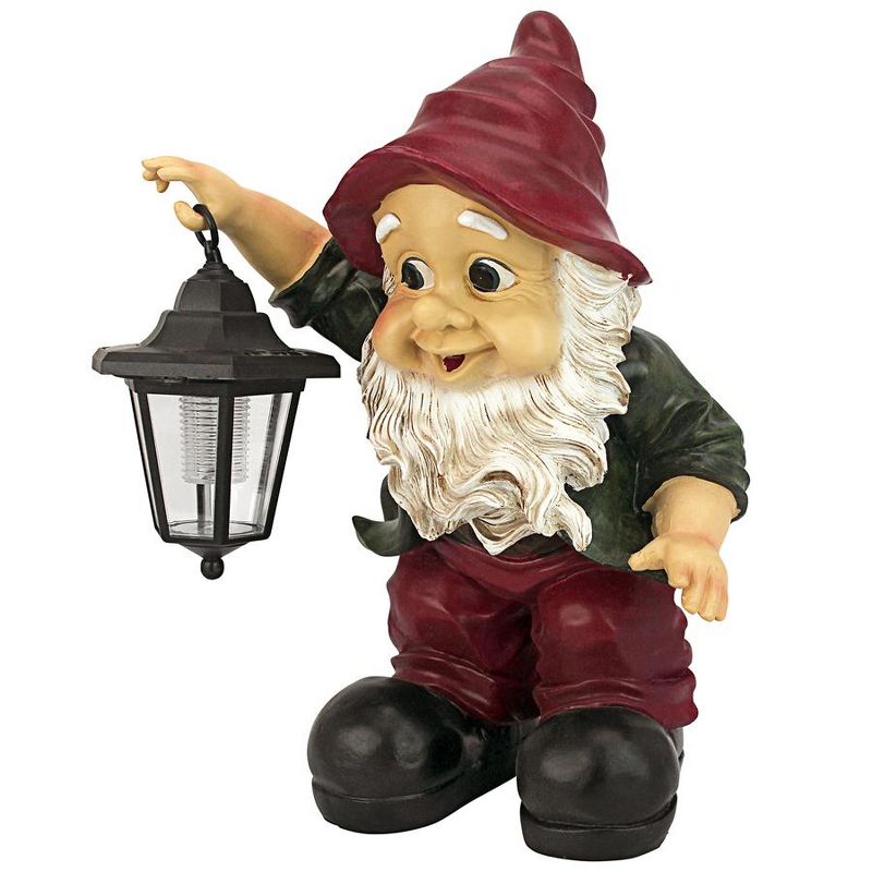 Design Toscano Edison With The Lighted Lantern Garden Gnome Statue, 3 of 7