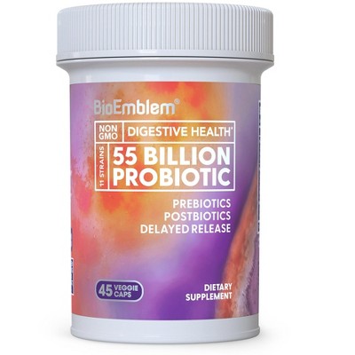 BioEmblem Probiotics for Women & Men – 55 Billion CFU 45 ct