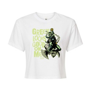 Women's - Marvel - Spider-man St. Patrick's Day Green Looks Good On Me Cropped Graphic T-Shirt - 1 of 4