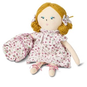 MiniMoi 2 Piece "Luna" Mini Rag Doll and Security Blanket Set Winter White One Size - 1 of 4