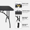 PAGED Folding Table Portable Patio Dining Table with Fixed Grip and Waterproof Table Top for Patio, Deck, Poolside - 2 of 4