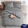 American Soft Linen Luxury Ultra Soft 100% Cotton Sateen Weave Solid Duvet Cover Set - Includes 1 Duvet Cover & 2 Pillow Sham Set - 3 of 4