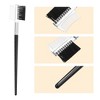 Unique Bargains Soft Double Sided Angled Eyebrow Brush Eyelash Extension Brush for Women Eye Makeup Black - 2 of 4
