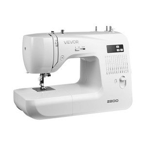 VEVOR Computerized Sewing Machine, 60 Stitch Applications, with LED Screen, Foot Pedal and LED Light,  Metal Frame, with Powerful Motor,White - 1 of 4