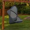 Royal Hampton Outdoor Hanging Swing Chair | Cushioned Dark Gray Mesh - 4 of 4