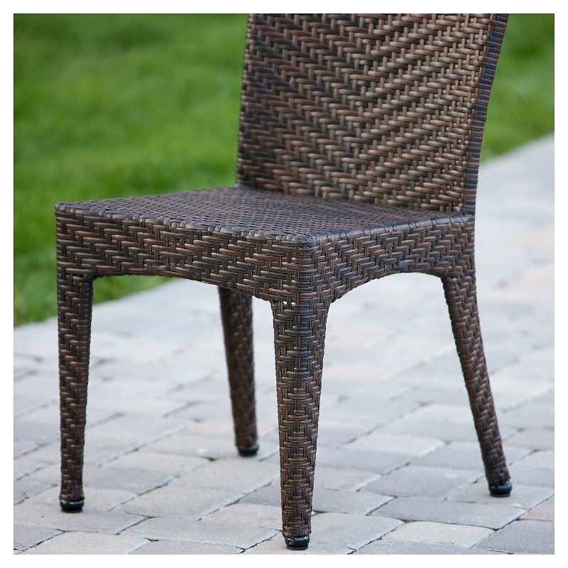 Brooke Set of 2 Wicker Patio Chairs - Multi Brown - Christopher Knight Home, 5 of 6