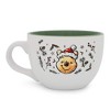 Silver Buffalo Disney Winnie the Pooh Holly Holidays Ceramic Soup Mug | Holds 24 Ounces - 2 of 4