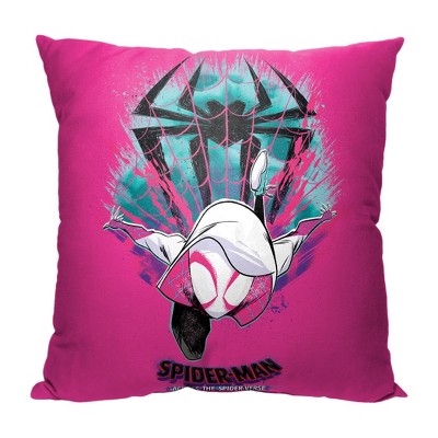 Marvel Spider-Man Across The Spiderverse Colorful Explosion Throw Pillow 18x18 Inches