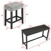4 Piece Bar Table Set with Power Outlet,Bar Table and Chairs Set,Dining Table Set,Industrial Breakfast Table Set-Maison Boucle - 4 of 4