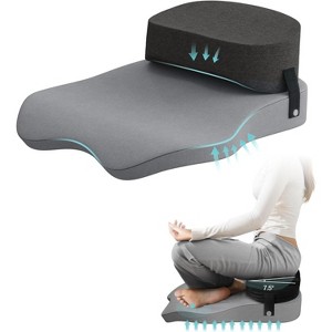MaseiKar Seat Cushion for Office Chairs - Cross Legged Yoga Meditation Cushion Floor Pillows Enthusiasts Chair Cushion for Adults Long Sitting,2PCS - 1 of 4