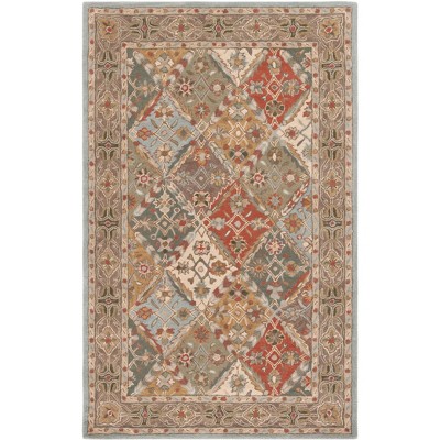 Heritage Light Blue and Brown Hand-Tufted Wool Area Rug