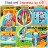 HOMDOX 14.1 × 13.8 × 7.5 FT Inflatable Mega Water Slide Park Bounce House w/2 Slides Climbing Wall 2 Water Cannon Splash Pool 520W Blower In/Outdoor - 3 of 4