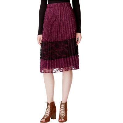 maison Jules Womens Lace Pleated Skirt
