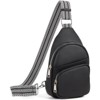 FATMOON Small Sling Bag for Women, Vegan Leather Fanny Pack Crossbody Bags for Women, Chest Bag With Guitar Strap - 2 of 4