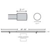 Linen Avenue Cylinder Single and Double Window Curtain Rod Set - 2 of 4