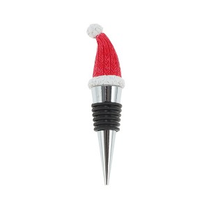 Unique Bargains Bottle Stopper Aluminum Alloy Resin TPR Red White Black Silver Tone 4.13"x0.91"x0.79" 1 Pc - 1 of 3