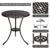 Cast Aluminum Patio Bistro Set with Umbrella Hole, 3 Piece Outdoor Bistro Set Rust-Resistant, Patio Table and Chairs - 4 of 4