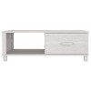 vidaXL Coffee Table Honey brown Solid pinewood, engineered wood 39.4 x 21.7 x 13.8 in - White - 4 of 4