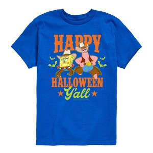 Boys' - SpongeBob SquarePants - Happy Halloween Y'all Short Sleeve Graphic T-Shirt - 1 of 4
