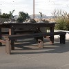 Taylor & Logan 96"x12" Ingles Solid Pine Folding Farm Bench Red: 1 Year Limited Warranty, Wood Frame, Spot Clean - 4 of 4