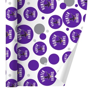 Hunter College Hawks Logo Gift Wrap Wrapping Paper Roll 30x72 - 1 of 4