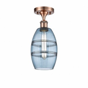 Vaz - 1 Light Semi-Flush Mount In Industrial Style-9.38 Inches Tall and 5.88 Inches Wide - 1 of 1