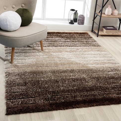 Lantanas Geometric Abstract Area Rug, Brown 5x7 : Target