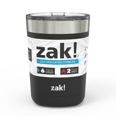 Zak! Designs 13oz Double Wall Stainless Steel Low Ball Tumbler - Black