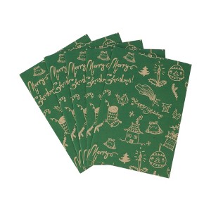 Unique Bargains Gift Wrap Paper Yellow Kraft 27.56" x 19.69" 5Pcs - 1 of 4