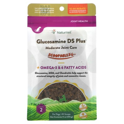 NaturVet Scoopables, Glucosamine DS Plus Moderate Joint Care,  For Dogs, Bacon, 11 oz (315 g)