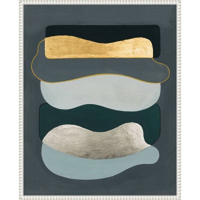 Grace Popp Abstract Gold and Silver Canvas Wall Art