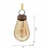 FURNIinspire Decorative Holiday Scene Props Set of 12 Glass Hanging Christmas Tree Ornament Luster Tear Drop Home Decor, Gold, 2"*2"*3.7" - 3 of 4