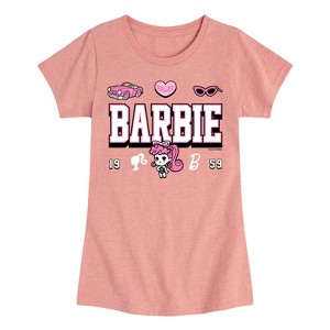 Girls' - Barbie - Barbie Jersey Fitted Short Sleeve Graphic T-Shirt - 1 of 4