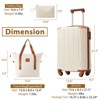 Kumasinova Hardshell Luggage Set of 3,20"Carry-On Spinner Suitcase with Lock,Airline-Approved ABS Luggage Travel Set with 2 Bags - 3 of 4