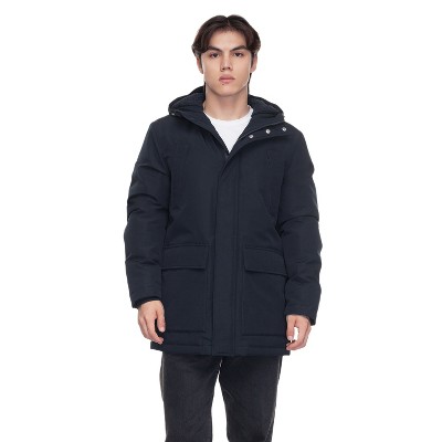 Rokka&Rolla Men's Parka Jacket Winter Coat with Fleece Hood