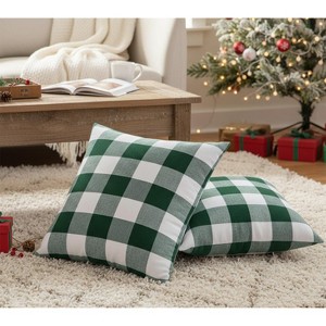 LISM 18x18 Inch Christmas Classic Buffalo Plaid Pillow Covers Pack of 2 - 1 of 4