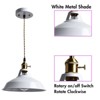 CLAXY Industrial Modern Pendant Light Kitchen Island White Barn - 3 of 4