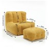 NicBex Bean Bag Chair,Beanbag Chair with Ottoman,Adult Lounge Sofa,Comfy Chair for Living Room Bedroom - 3 of 4