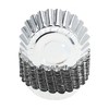Unique Bargains Cupcake Liners Small Chrysanthemum Shape Disposable Egg-tart Cups Aluminum Foil Silver Tone 50 Pcs - 3 of 4