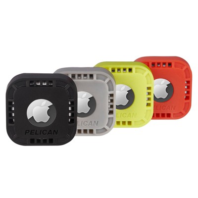 Pelican - PROTECTOR Series - Stick-On Mount for Apple AirTag - 4 Pack - Black, Orange, Lime Green, Grey